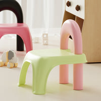Kids' Non-Slip Bathroom Stool with Backrest - Thickened PP Portable Step Stool for Home Use