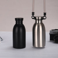 304 Stainless Steel Vacuum Insulated Water Bottle with Rope, Milk Bottle, Cola Bottle, Sports Thermos