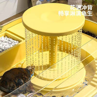 Turtle Tank with Drainage and Filtration System for Aquatic Pets