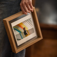 Double-Sided Transparent Floating Picture Frame for Photos, Artwork, Postcards, and Pressed Flowers