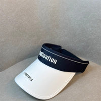 Women's Fashionable Sun Visor Hat UV Protection Breathable Hollow Top for Running & Sports