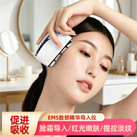 EMS Facial Massager with Red Light Therapy for Skin Tightening and Cream Absorption