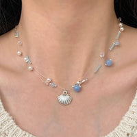 DIY Starfish Pearl Necklace Summer Beach Vacation Jewelry for Women