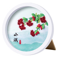 Quilling Art Kit 24 Solar Terms Summer Series Round Frame Painting Student Handmade Craft