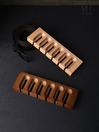 Solid Wood Adhesive Belt Hook for Door Back Wall Mount Storage