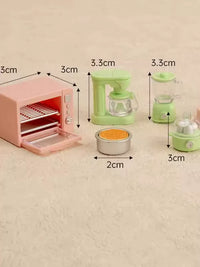 Miniature Dollhouse Furniture & Appliance Set for Kids' Pretend Play Kitchen