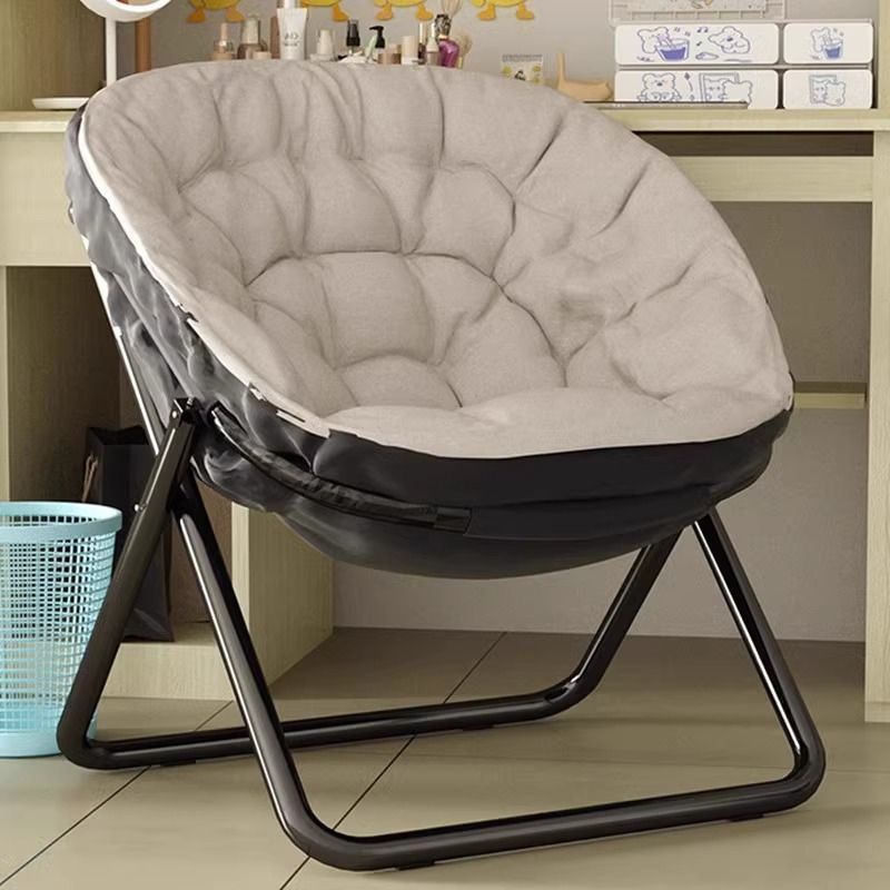 Foldable Lazy Sofa Chair with Backrest for Dormitory and Home Use, Adjustable Computer Desk Chair for Study and Leisure