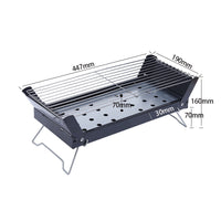 Portable Charcoal BBQ Grill for Home Outdoor Camping, Thickened Folding Barbecue Stove