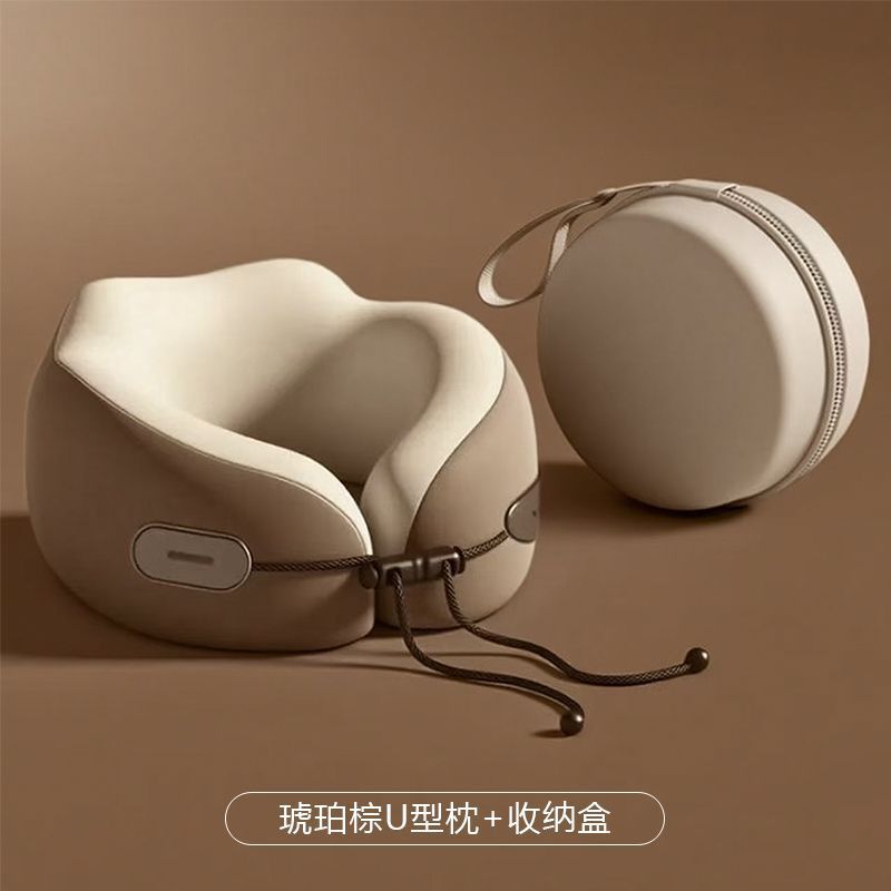 G4A Ice Silk Memory Foam U-Shaped Neck Pillow for Travel, Car, and Airplane