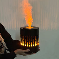Portable Flame Effect Desktop Ambient Light for Outdoor Camping - Rechargeable Mini Atomizing Fireplace Lamp