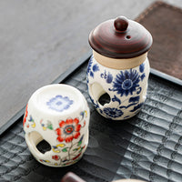 Blue and White Porcelain Teapot Lid Holder for Kung Fu Tea Ceremony