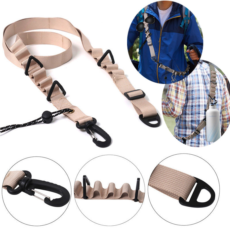 Outdoor Multi-purpose Shoulder Strap Camping Lanyard Water Bottle Tool Storage Hanging Belt