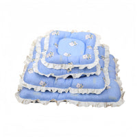 Pet Cooling Mat with Lace Trim, Reversible Ice Silk Pad for Cats and Dogs, Summer Relief Bed