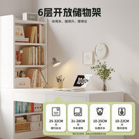 Corner Desk with Bookshelf, Computer Study Table for Home Office and Students