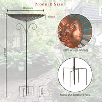 Outdoor Metal Bird Bath & Feeder for Garden, Patio, Lawn Decor