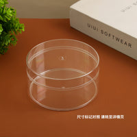 Clear PS Plastic Round Storage Box with Lid for Baking and Gifts
