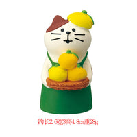 Cute Fruit Cat Lemon Miniature Figurine Desktop Car Decor