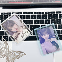 Shell-Style Transparent Card Holder Frame for Collectible Cards and Instant Photos