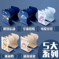 Retractable Metal Bookends for Desk Organization, Heavy Duty Book Holder for Students and Office