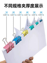 Deli Macaron Color Binder Clips, Strong Metal Paper Clamps for Office and Document Organization
