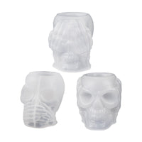 Halloween Skull Planter Silicone Mold for DIY Pen Holder Storage Box Resin Crafts