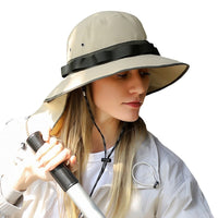 Women's Summer Sun Protection Hat with Neck Flap - Lightweight Breathable Fisherman Hiking Sun Hat