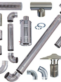 Stainless Steel Stove Chimney Pipe Kit with Elbows for Wood Stoves and Heaters