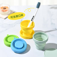 Collapsible Silicone Travel Cup with Carabiner or Lanyard - Portable & Shatterproof