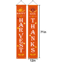 Thanksgiving Harvest Pumpkin Banner Flag for Party Decoration and Photo Background