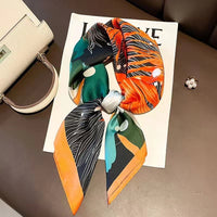 70x70cm Lightweight Square Scarf for Women, Luxury Style Necktie for Spring/Summer Outfits