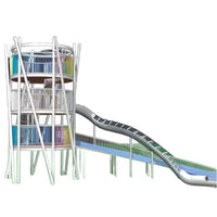 Outdoor Large Combination Slide for Kindergarten and Community Playgrounds, Non-Standard Climbing Play Equipment