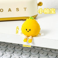 Cute Grapefruit Doll Car Dashboard Ornaments, Creative Healing Interior Decoration