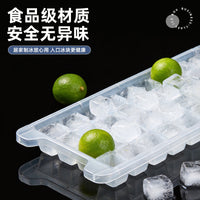 Food-Grade Silicone Ice Cube Tray with Lid, Easy Release Ice Mold for Homemade Ice Cubes, Odor-Proof Storage Container