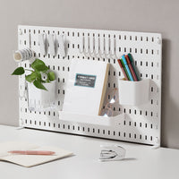 Desktop Pegboard Organizer Office Partition Workstation Desk Stationery Storage Rack No-Drill Installation
