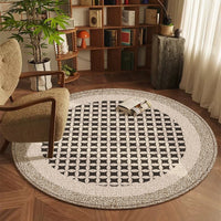 European Style Round Area Rug for Living Room Bedroom Office