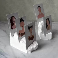 Earring Display Stand Card Holder with Plaster Base for Studs and Dangles
