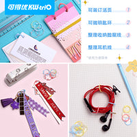 KW-triO Colorful Loose Leaf Binder Rings Plastic Snap Fasteners for Journals and Planners