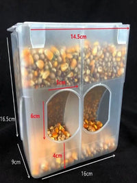 Anti-Scatter Pigeon Feeder Rectangular Poultry Food Box Myna White Pigeon Feeder for Racing Pigeons and Birds