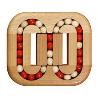 Wooden Ball Maze Puzzle Game for Adults, Beechwood Interactive Tabletop Brain Teaser Toy