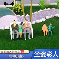 Miniature Seated Figures for Architectural Model Making, Multi-Scale Painted People