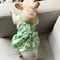 Pet Rabbit Print Cotton Dress for Small to Medium Dogs and Cats