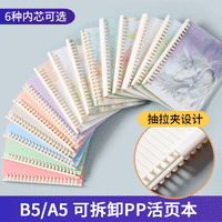 A5/B5 Macaron Loose-Leaf Notebook with 20/26 Holes, Creative Student Journal and Planner