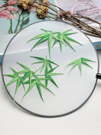 Bamboo Leaf Embroidery Patches for Clothing Decoration and DIY Cosplay