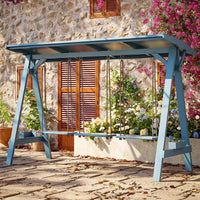 Outdoor Solid Wood Swing Chair for Patio Garden