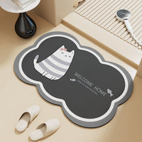 Dachshund Diatomaceous Earth Bath Mat, Non-Slip Absorbent Bathroom Floor Mat for Home Entrance