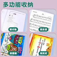 A4 Morandi 30-Page Document Folder Waterproof Transparent Student Certificate Test Paper Organizer