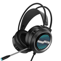 Wired Gaming Headset with Microphone for PC, Laptop, and Mobile - Over-Ear with Colorful LED Lights