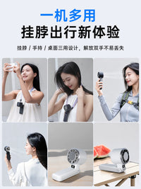 Portable Semiconductor Cooling Handheld Fan with High-Speed Turbo and Neckband Function