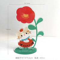 Acrylic Standing Memo Clip Desk Cartoon Gift Photo Clip Vertical Message Design Keepsake Photo Frame