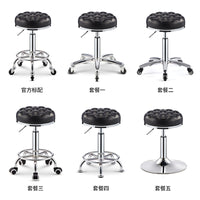 Adjustable Swivel Salon Stool with Wheels for Bar, Home, and Nail Tech Use